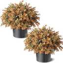 Fake Plants Artificial Greenery Plastic Boxwood Shrubs for Outdoors
12 Bundles UV Resistant Realistic Faux Leaves Stem that Look Real, Boston Fern for Outside Planters Porch Patio Summer Decor