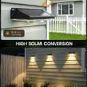 Brightown 8 Pack Solar-Fence-Lights-Outdoor, IP65 Waterproof Warm White & RGB 11 Color Solar Deck Step Flood Lights, Solar Patio Lights for Outside Backyard Yard Home Improvement Wall Railing
