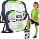 Sport Squad Portable Soccer Goal Net Set - Pop Up Training Soccer Goals for Backyard - Indoor or Outdoor Versions - Easy Assembly - Great for Kids and Adults