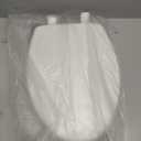 Bemis 7300SLEC Slow Close Toilet Seat, Easy Clean Hinges and Durable Plastic Seat, Made in USA, Elongated, White