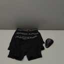 Londkaron 3-Pack Youth Boys Stretch Boxer Briefs w/Soft Protective Cup, Elite Boxer Jock for Baseball & Football (Small, Black)