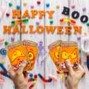 4 x 50 Pack Halloween Mason Jar Shape Crafts Candy Cards -DIY Trick or Treat Boxes for Party Favors, School Classroom Gift Cards for Kids, Holiday Gifts for Classroom Kid