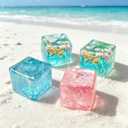 Premium Block Cube Squishy Ice Cube Squishies for Adults, Squishy Cube, Stress Cube (Green)