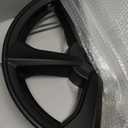 4PCS Wheel Covers for Tesla Model Y Juniper 2025-2026, 19 Inch Spiral Aero Design Hubcaps, Black, Easy Clip-On Installation