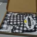 5 Pieces Buffalo Plaid Kitchen Towels Oven Mitts and Pot Holder Set Black and White Kitchen Towels Oven Gloves, Hot Pads Pot Holders for Farm House Accessories Decor(Lemon)