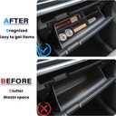 Glove Box Divider Organizer Compatible with 2024 2025 2026 Hyundai Santa Fe Insert Divider Tray ABS Secondary Storage Interior Accessories
