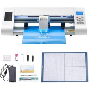 VEVOR Cutting Machine, Automatic Edge Detection Vinyl Cutter Machine with Design Software and Materials, Compatible with Multiple File Formats, for Creating Customized DIY Crafts, Cards, Stickers