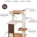37.5" Cat Tree for Large & Senior Cats with Low Step & Sisal Board