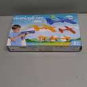 3 Pack Airplane Launcher Toy, 12.6" Foam Glider Led Plane, 2 Flight Mode Catapult Plane for Kids Outdoor Sport Flying Toys Gifts for 3 4 5 6 7 8 9 10 12 Year Old Boys Girls (Red&orange&blue)