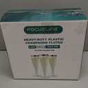 FOCUSLINE 100 Pack Plastic Champagne Flutes, 4.5 Oz Gold Rim Plastic Champagne Glasses, Disposable Clear Toasting Glasses Recyclable Champagne Cups for Wedding Party