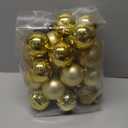 24Pcs Christmas Balls Ornaments for Xmas Tree Shatterproof Decorations Hanging Ball for Holiday Wedding Party Decoration (Gold, 2.36")