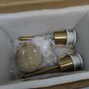 Brightown Battery Operated Wall Sconces Set of 2, Cordless Wall Lights with Rechargeable Bulbs and Remote, 12 Lighting Colors and Dimmable, Battery Powered Wall Lights for Bedroom Living Room, Gold