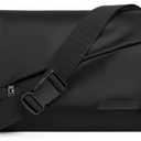 Waterproof Messenger Bag Shoulder Bag Men's Purse Pad Phone Crossbody Bag for Commuting,12 x 8 x 3 in (Black)