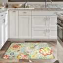 Lahome Collection Modern Floral Area Rug - 2X 3 Non-Slip Colorful Vintage Throw Area Rug Accent Distressed Floor Carpet for Living Room Bedrooms Decor (2X 3, Paisley)