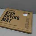 Stone Dish Drying Mat Collapsible Diatomaceous Earth Absorbent Mat Quick Dish Drying Pad Dish Rack Pad Match Any Counterto Multiple Usage for Kitchen,Bathroom (Light-Gray Frosted Pattern, 24"L x 16"W)