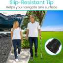 Vive Folding Cane - Foldable Walking Cane for Men, Women - Fold-up, Collapsible, Lightweight, Adjustable, Portable Hand Walking Stick - Balancing Mobility Aid - Sleek, Comfortable T Handles