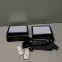 Solar Street Lights Outdoor Waterproof Solar Powered Security Light with Motion Sensor & Remote, Exterior Flood Lighting for Barn, Yard, House, Outside, Garage (Black 2Pack)