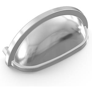 Hickory Hardware 1 Pack Solid Core Kitchen Cabinet Pulls, Luxury Cabinet Handles, Hardware for Doors & Dresser Drawers, 3 Inch Hole Center, Chrome, Williamsburg Collection