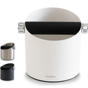 Espresso Knock Box, Large Capacity & Non-Slip Base Coffee Knock Box, Barista Tools, Espresso Machine Accessories (White)