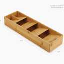 Joseph Joseph DrawerStore Compact Utensil Organizer For Kitchen Drawer Silverware, Flatware Tray, Small, Bamboo