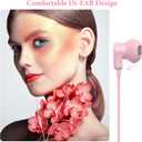 APETOO USB C Headphones for iPhone 15 Plus 16 17 Pro Max iPad Pro USB-C Wired Earbuds with Microphone Volume Control HiFi Stereo Type C Earphones for Galaxy S26 S25/S24/S23/S22, Pixel 10 9 8 7 6, Pink