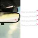 3 x I Love You Drive Safe Car Rearview Mirror Stickers, 4PCS Vinyl Cute Vehicle Rear View Mirror Decals with Heart, Funny Automotive Bumper Stickers for Women, Universal Fit (White/Pink)
