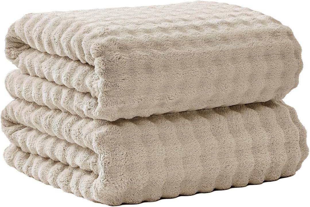 Oversized Bath Towels 40x80 Inches Extra Large Bath Sheets for Adults Thick Super Soft Quick Dry Highly Absobent Microfiber Shower Towels (Beige, 2)