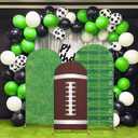 Sport Arch Backdrop Cover Set of 3 Arch Covers Spandex Stretch Backdrop Stand Cover 4ft, 5ft, 6ft for Wedding Birthday Shower Ceremony Decoration(Football Theme)