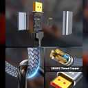 Highwings 80Gbps Displayport Cable 2.1 6.6FT, 16K@60Hz, 8K@120Hz, 4K@240Hz, DP 2.1 Cable 16K Braided Cord, Compatible with HDR10 DSC 1.2a, G-Sync FreeSync Gaming PC, Gaming Monitor 5090, AMD 7900XTX