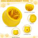 Dog Enrichment Toys, Interactive Puzzle Toys for Dogs - Nature Rubber & Durable Dog Toys, Dog Toys to Keep Them Busy, Slow Feeder - Frozen Dog Treat Toy, Dishwasher Safe, Lemon, M