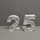 Pooqla 25th Birthday Decorations for Her Him, Light Up Number 25 for Party Table Decorations, 25th Birthday Gift for Women Men, Backdrop Wall Decor for 25th Wedding Anniversary Decoration (White)