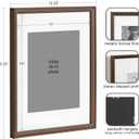 Kate and Laurel Adlynn Rectangle Picture Frame Set of 4; 11 x 14 matted to 8 x 10; Bronze; Vintage Four-Piece Frame Set for Gallery Wall Frame Set in Living Room Wall Decor