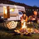 Dicasser Firewood Rack Outdoor and Indoor Firewood Storage, 24 INCH Double Coated Fire Wood Organizer, Waterproof Rustproof Stable Log Holder and Fireplace Decor, Black