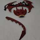 Alodidae Dragon Costumes Set Devil Wings Demon Tail Dino Mask for Halloween Masquerade Party Cosplay (Red)