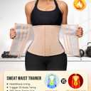 Junlan Sweat Waist Trainer for Women - Corset Sweat Band for Working Out (S)
