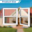 Vinyl Single Hung Sliding Window, 32" x 36" Household Window with Double-Pane Insulated Tempered Glass, White Energy-Efficient Soundproof Window for House, Mobile Home
