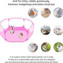 Amakunft Small Animal Playpen, Pop-Up Portable Play Yard for Guinea Pigs, Rabbits, Hamsters, Hedgehogs, Foldable Exercise Fence with Breathable Mesh for Indoor Outdoor Use