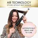 ELLA BELLA 6 in 1 Professional Hot Air Styler Dual Voltage Powerful Hair Dryer & Straightener Set Styling Without Heat Damage Fast Drying Curling Volumizing Straightening with Travel Case
