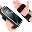 Phone Holder for Running, Wristbands Frearm Band Up to 6.9, Cell Phone Armband for iPhone 16 15 14 13 12 11 Pro Max XS XR X Plus Galaxy Pixel, Workout Running Gear Essentials Fitness (Black)