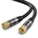 BlueRigger RG6 Coaxial Cable (Male F Type Connector Pin, Gold Plated, Triple Shielded)  Digital Audio Video Coax Cable Cord for HDTV, CATV, Modem, Satellite Receivers (15FT)