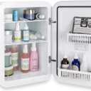 Cooluli 20L Mini Fridge For Bedroom - Car, Office Desk & College Dorm Room Glass Front Digital Temperature Control 12v Small Refrigerator for Food, Drinks, Skin Care, Beauty Breast Milk (Blue), 20 Liter