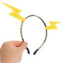 3 x OUNONA Flash Hairband Christmas Flash Headband - Yellow Headband for Women Lightweight Comfortable Party Accessory Perfect for Christmas Gatherings and Cosplay Events - 10.63 X 7.87 Inches