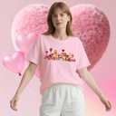 Valentines Shirt for Women My Love Dog Lover T-Shirts Valentine Day Love Heart Print Casual Tee Tops (Medium)