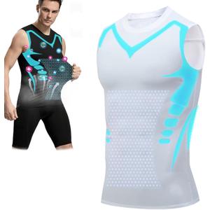 Ionic Shaping Vest,2023 New Version ENERGXCEL Ionic Shaping Vest for Men to Build a Perfect Body (White, M)