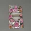 Blosssound 50 Pcs Floral Plastic Bags Clear Flower Spa Party Bags Pink Flower Baby in Bloom Favor Pouch with Handles for Pink Tea Party Birthday Baby Shower Candy Gift Wrapping Supplies Decor (Floral)