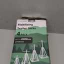 RV Stabilizer Jacks Set of 4, 7500 lbs Capacity Each  Adjustable 11"-17" Aluminum Trailer Jack Stands for Travel Trailers & Campers, Anti-Sway Screw Jacks with Rubber Pads