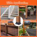 4" x 4" Post Base, 4 Pcs Post Brackets Inner Size 3.9"x3.9" Wood Fence Post Anchor Heavy Duty Powder-Coated Steel Post Bracket for Wood Deck Porch Railing Pergola Mailbox Support (4 Pcs)