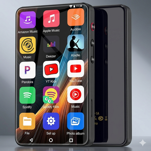 Senpeng Player with Bluetooth and WiFi, 4" Full-Color Touch Screen MP4 Music Player with Spotify, Parental Control, YouTube, Amazon Music, Pandora, Android Mainstream Media MP3 Player for Kids, Black