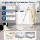 Seyola Steam Mop for Floor Cleaning, Steam Cleaner for Home with Handheld 6-in-1 Multi-function Attachments for Hardwood Floors, Clothes, Windows, Tiles, Grout, Furniture Cleaning (off-white)