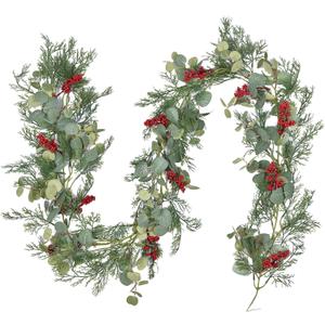 DearHouse 6Ft Pine Garland Christmas Decoration, Artificial Greenery Garland, Artificail Pine Christmas Garland for Holiday Season Mantel Fireplace Table Runner Centerpiece Decor